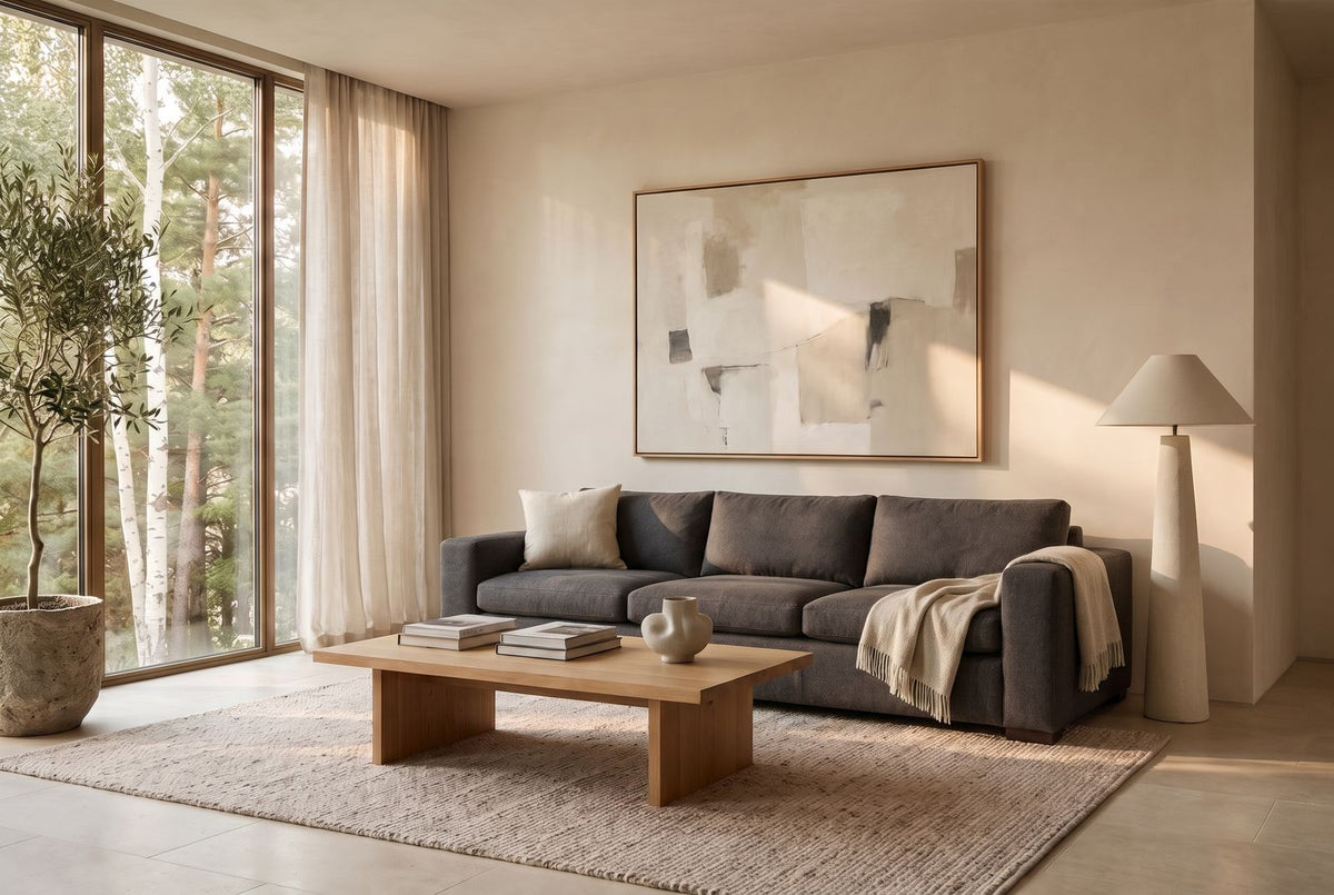 Diane Armless Loveseat in a finished room