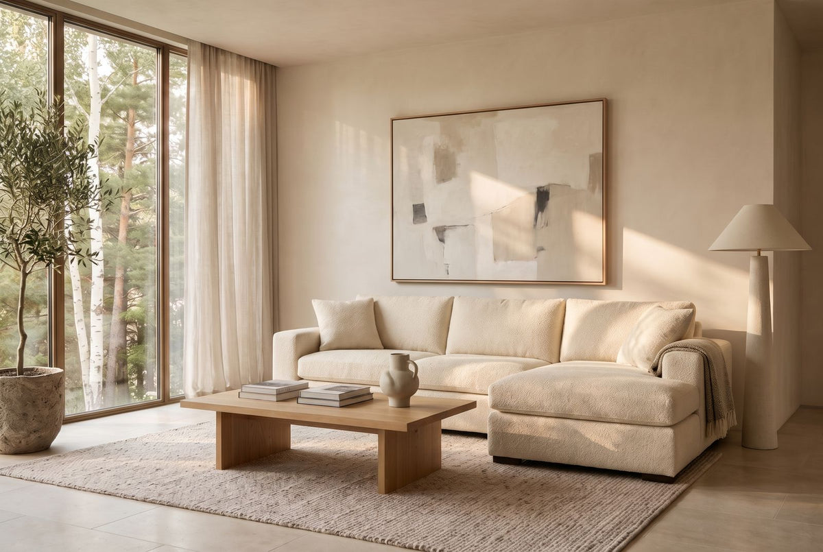 Nimbus 2 x 2 Modular Sectional in a finished room