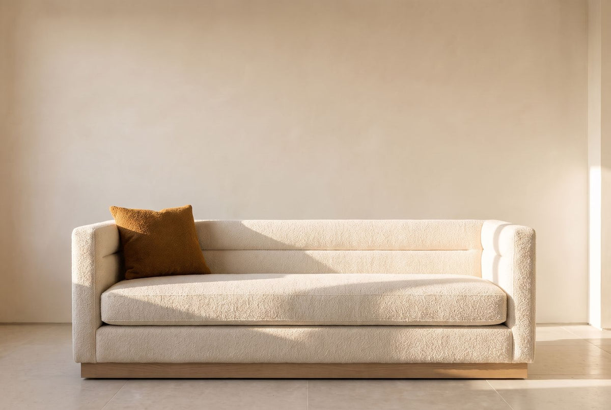 Belstaff Sofa in ivory bouclé