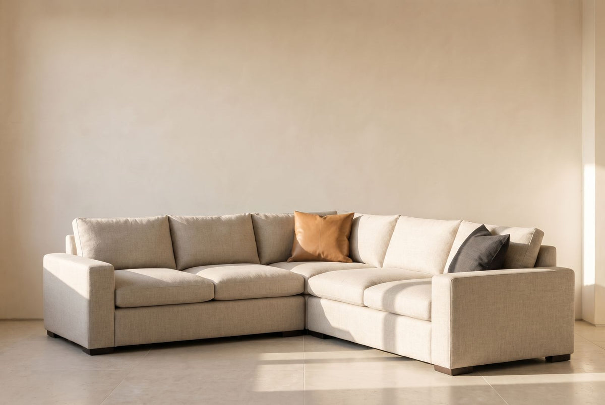 Isla 2 x 2 Sectional in oatmeal linen
