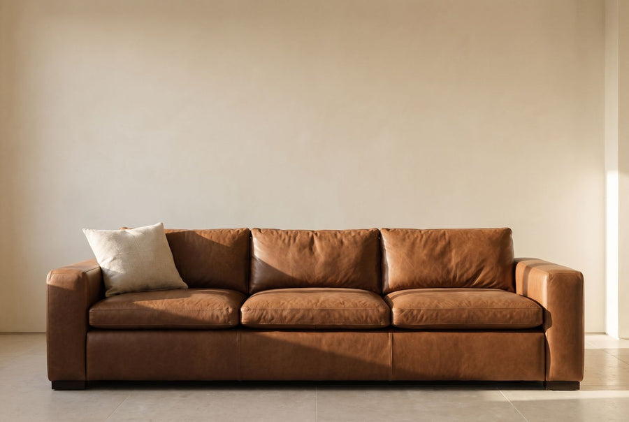 Isla One-Arm Sofa in tobacco leather
