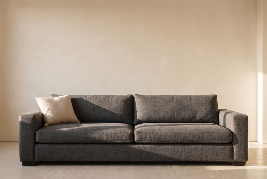 Kyoto Sofa in charcoal heathered wool