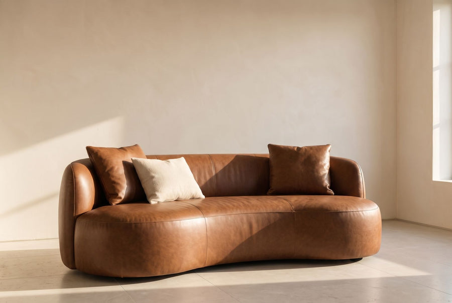 London Sofa in tobacco leather