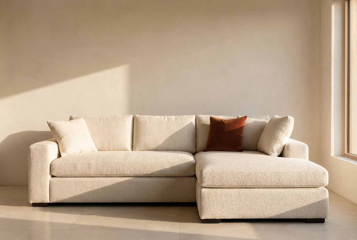 Nimbus Modular Sectional in ivory bouclé