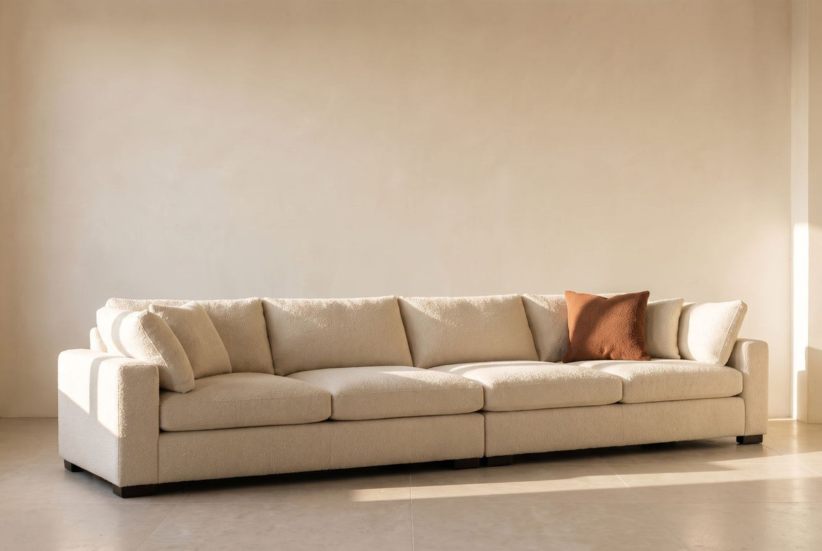 Nimbus Modular XL Sofa in ivory bouclé