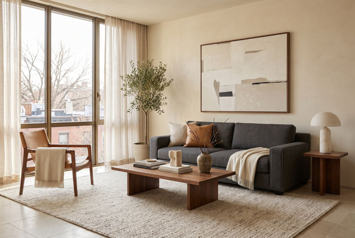 Paloma Armless Loveseat in a finished room