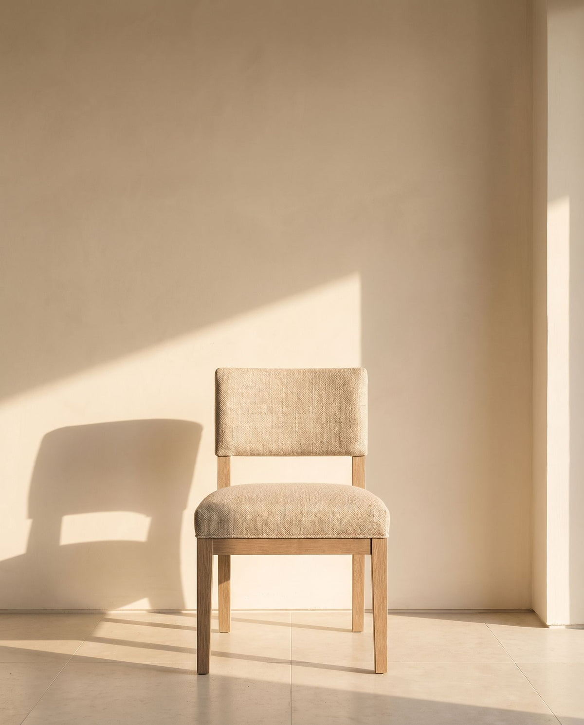 Percy Dining Chair in oatmeal linen