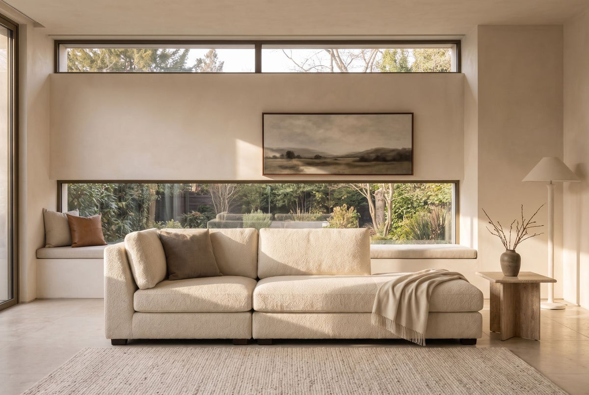 Sardinia Corner Chaise Sectional in a finished room