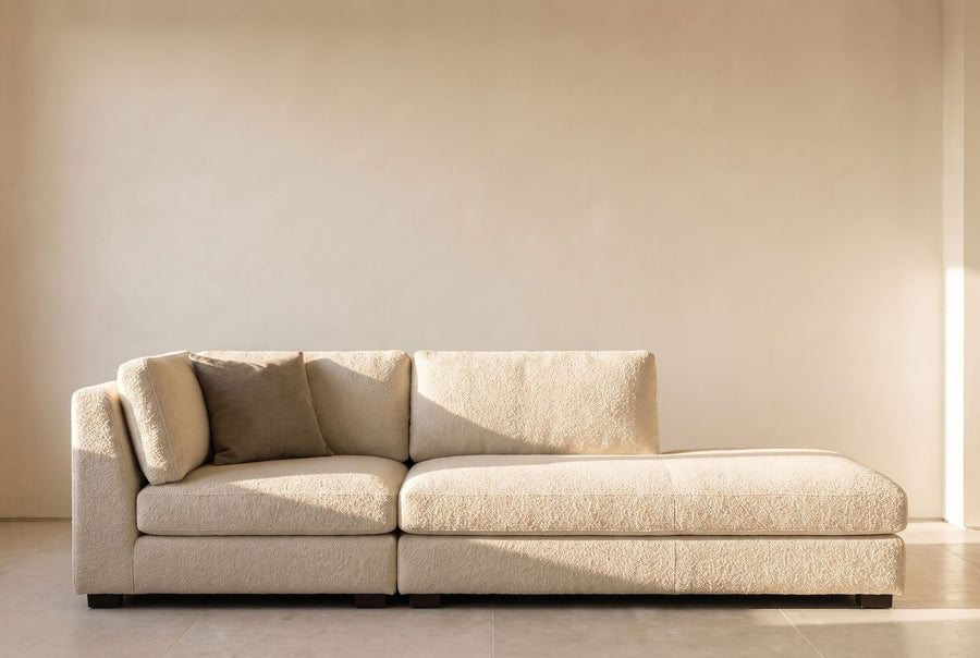 Sardinia Corner in ivory bouclé