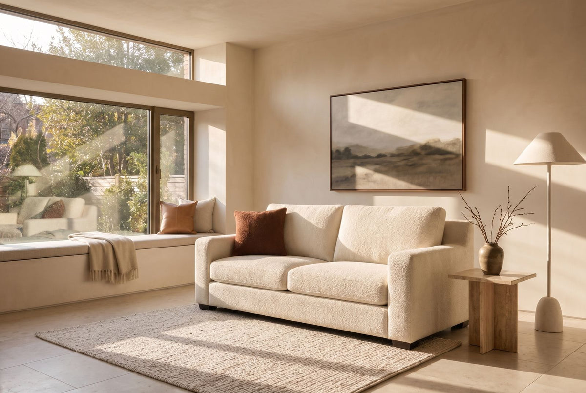 Sardinia One Arm Sofa in a finished room