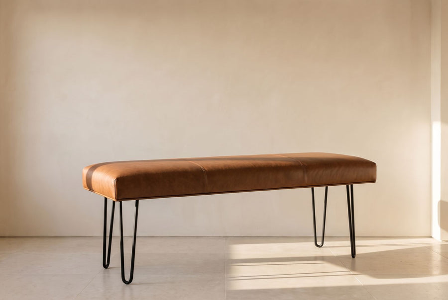 Sierra Bench in tobacco leather