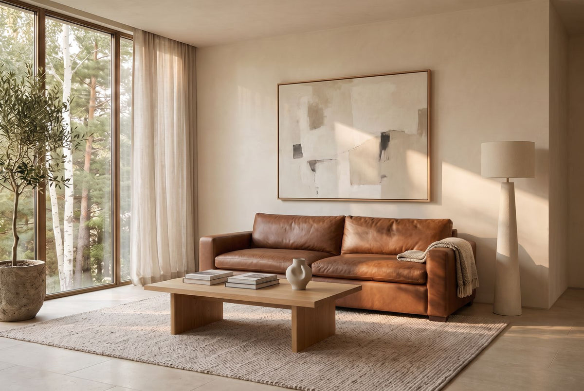 Stanton Armless Sofa in a finished room