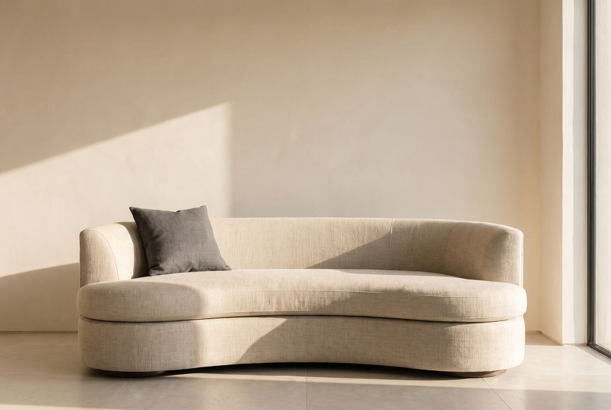 Surfside Sofa in oatmeal linen