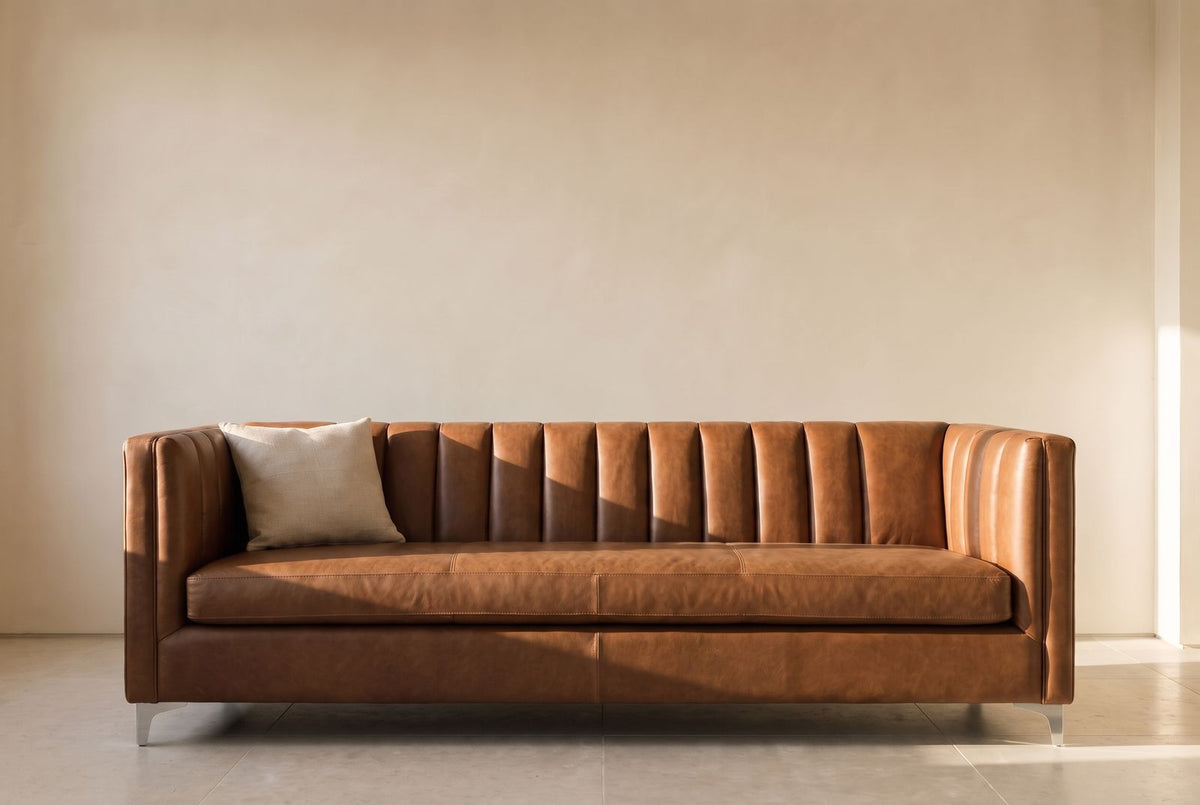 Tuxedo XL Sofa in tobacco leather
